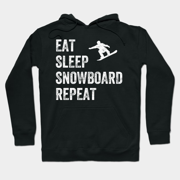 Eat sleep snowboard repeat Hoodie by captainmood